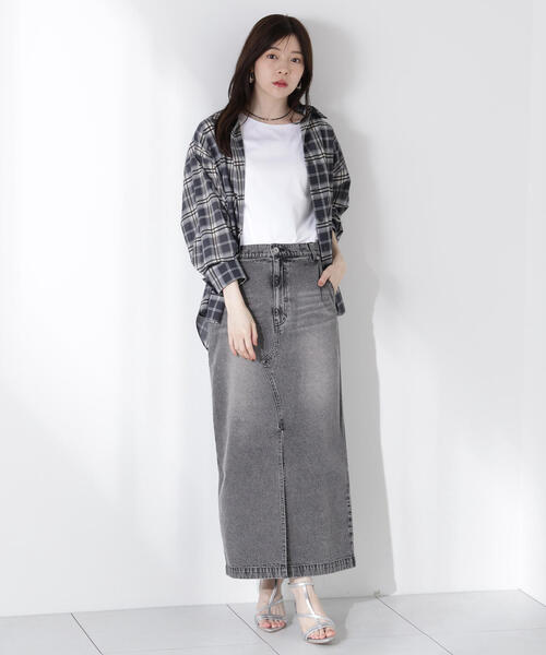 PROPORTION BODY DRESSING（プロポーションボディドレッシング）の「デニムナロースカート / 1215220614（スカート・レディース・グレー/ブルー・SMALL/MEDIUM/P/S）」の8枚目の写真