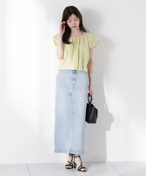 PROPORTION BODY DRESSING（プロポーションボディドレッシング）の「デニムナロースカート / 1215220614（スカート・レディース・グレー/ブルー・SMALL/MEDIUM/P/S）」の2枚目の写真