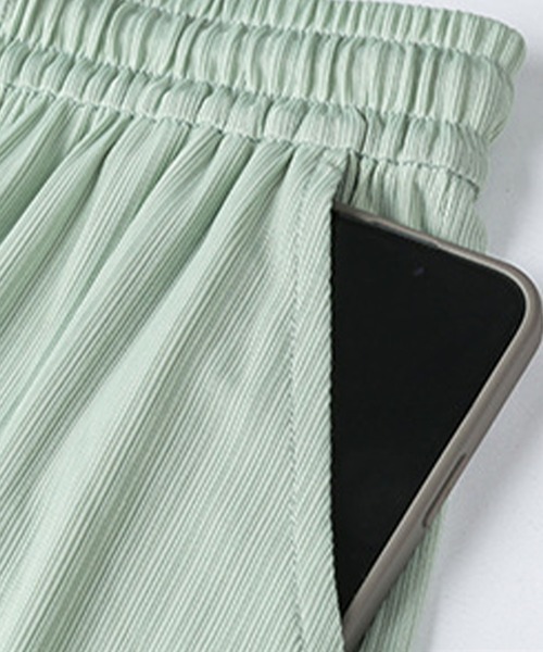 DAY CLOSET（デイ クローゼット）の「【接触冷感/UVカット率97%】レディース こなれ見せランダムリブイージーワイドパンツ（スウェットパンツ・レディース・グリーン/ピンク/グレー/ブラック・L/XL/S/M）」の19枚目の写真