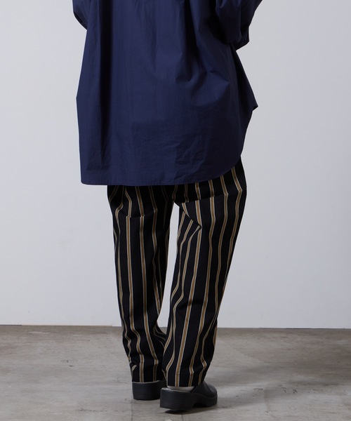 superNova.(スーパーノヴァ)の「superNova./スーパーノヴァ Utility trouser-Tencel stripe トラウザー 夏服(その他パンツ・メンズ・ブラック・S)」の5枚目の写真
