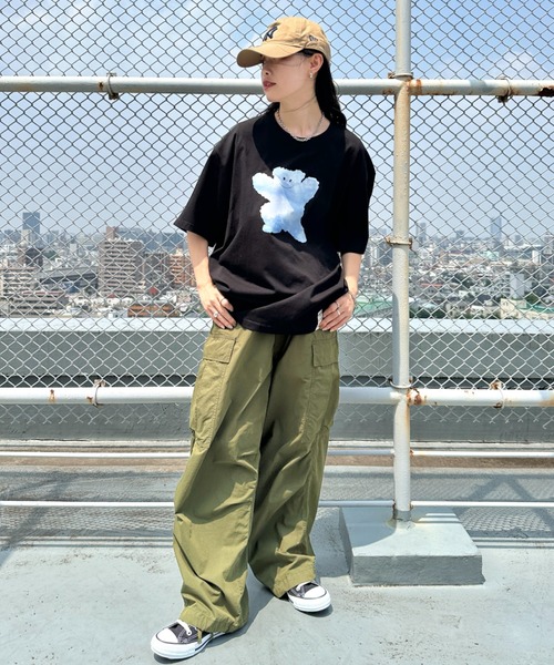 GRAVER OF ANAHEIM(グレイバーオブアナハイム)の「【日本未発売】GRAVER(グレーバー)/実写プリント ベア スマイル 半袖 Tシャツ/Big Cloud Bear Smile Short Sleeve T-shirt(Tシャツ/カットソー・レディース・ブラック/ホワイト/ネイビー・M/L/XL)」の12枚目の写真