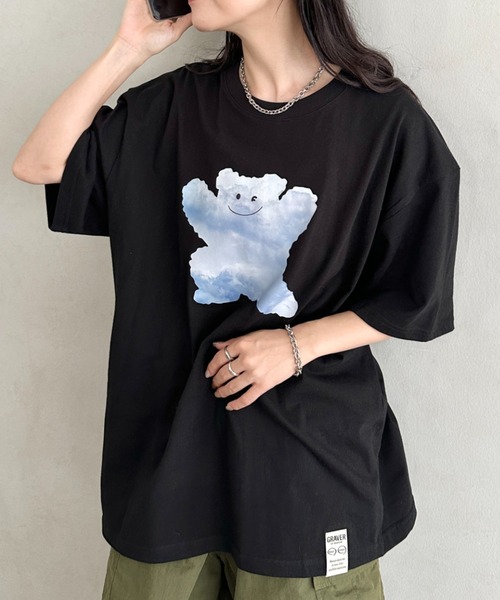 GRAVER OF ANAHEIM(グレイバーオブアナハイム)の「【日本未発売】GRAVER(グレーバー)/実写プリント ベア スマイル 半袖 Tシャツ/Big Cloud Bear Smile Short Sleeve T-shirt(Tシャツ/カットソー・レディース・ブラック/ホワイト/ネイビー・M/L/XL)」の13枚目の写真