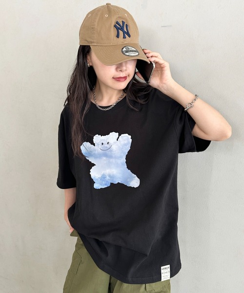 GRAVER OF ANAHEIM(グレイバーオブアナハイム)の「【日本未発売】GRAVER(グレーバー)/実写プリント ベア スマイル 半袖 Tシャツ/Big Cloud Bear Smile Short Sleeve T-shirt(Tシャツ/カットソー・レディース・ブラック/ホワイト/ネイビー・M/L/XL)」の19枚目の写真