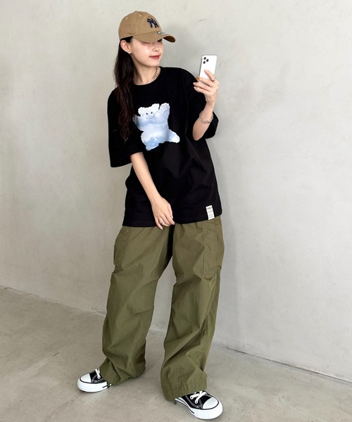 GRAVER OF ANAHEIM(グレイバーオブアナハイム)の「【日本未発売】GRAVER(グレーバー)/実写プリント ベア スマイル 半袖 Tシャツ/Big Cloud Bear Smile Short Sleeve T-shirt(Tシャツ/カットソー・レディース・ブラック/ホワイト/ネイビー・M/L/XL)」の20枚目の写真