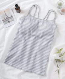 make a ray!（メイク ア レイ！）の「【87】【JEMORGAN/ジェーイーモーガン】花柄＆ボーダー ワッフル カップ付き キャミソール（キャミソール）」