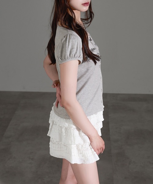 apres jour mignon（アプレジュールミニョン）の「リボンレーストップス【ZOZOTOWN限定アイテム】（Tシャツ/カットソー・レディース・アイボリー/ブラック/杢グレー/ブラウン系その他・X-LARGE/フリー）」の15枚目の写真