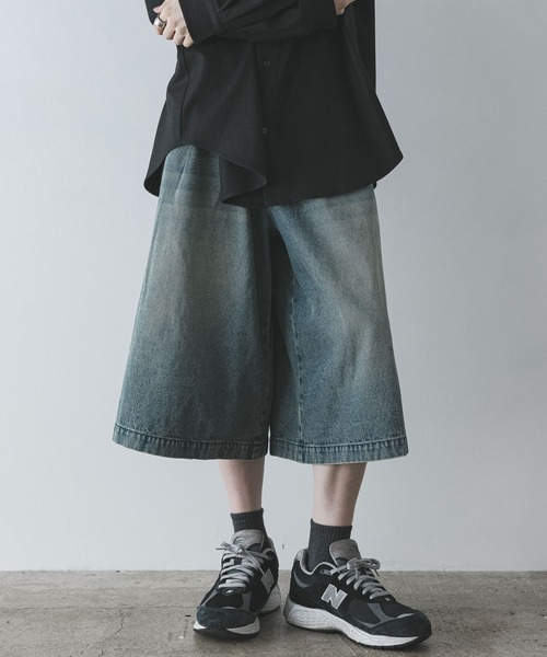remer（リメール）の「loose cropped denim PT / ルーズクロップドデニムパンツ（デニムパンツ・メンズ・ブラック/ブルー系その他・X-SMALL/SMALL/MEDIUM/LARGE）」の2枚目の写真