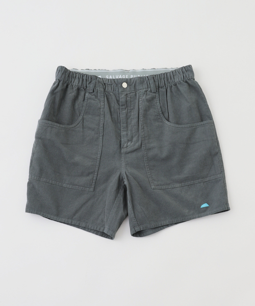 SALVAGE PUBLIC(サルベージパブリック)の「SVPC KOLEPA Uka Corduroy Shorts(その他パンツ・メンズ・グレー/ネイビー・MEDIUM/LARGE)」の2枚目の写真