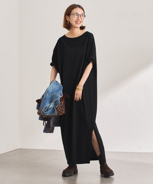 FRAMeWORK（フレームワーク）の「≪追加≫コットンジャージーマキシワンピース 3（ワンピース・レディース・ブラック/レッド・36/38）」の20枚目の写真