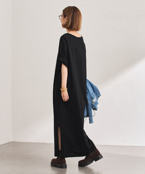 FRAMeWORK（フレームワーク）の「≪追加≫コットンジャージーマキシワンピース 3（ワンピース・レディース・ブラック/レッド・36/38）」の12枚目の写真