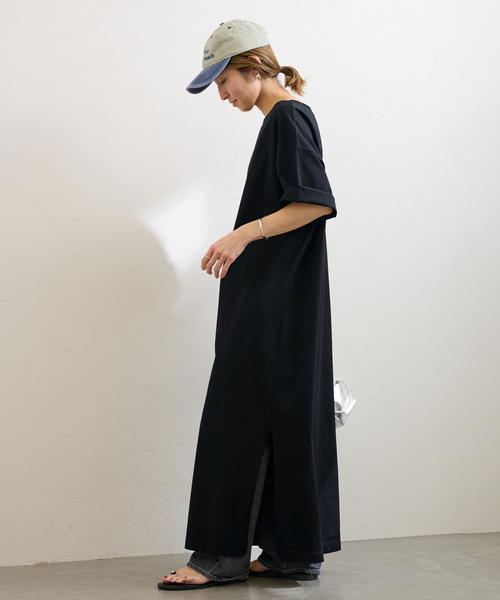 FRAMeWORK（フレームワーク）の「≪追加≫コットンジャージーマキシワンピース 3（ワンピース・レディース・ブラック/レッド・36/38）」の8枚目の写真