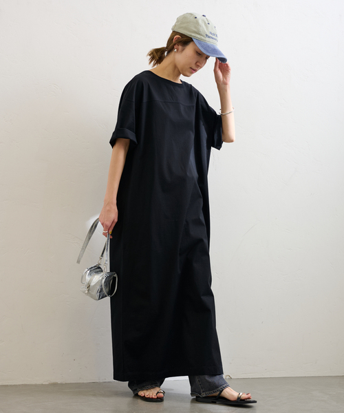 FRAMeWORK（フレームワーク）の「≪追加≫コットンジャージーマキシワンピース 3（ワンピース・レディース・ブラック/レッド・36/38）」の6枚目の写真