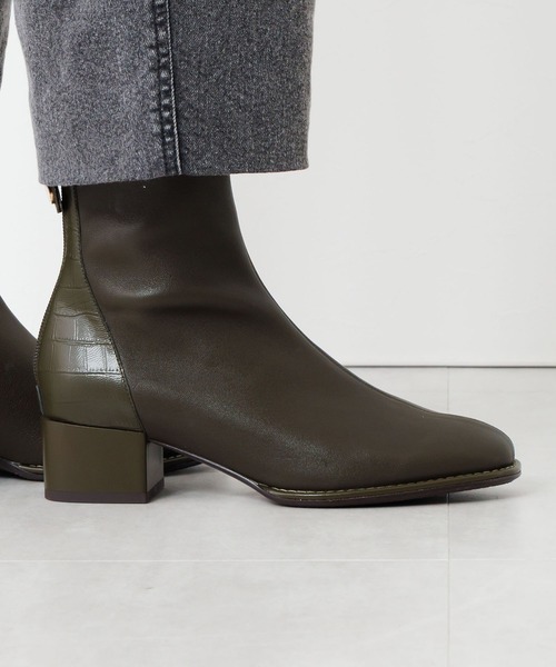 HIMIKO（ヒミコ）の「【HIMIKO】【撥水】型押しコンビストレッチブーツ/651420（ブーツ・レディース・ブラウン/ブラック/アイボリー/カーキ・21.5cm/23.0cm/25.5cm/26.0cm/22.0cm/22.5cm/23.5cm/24.0cm/24.5cm/25.0cm/26.5cm）」の11枚目の写真