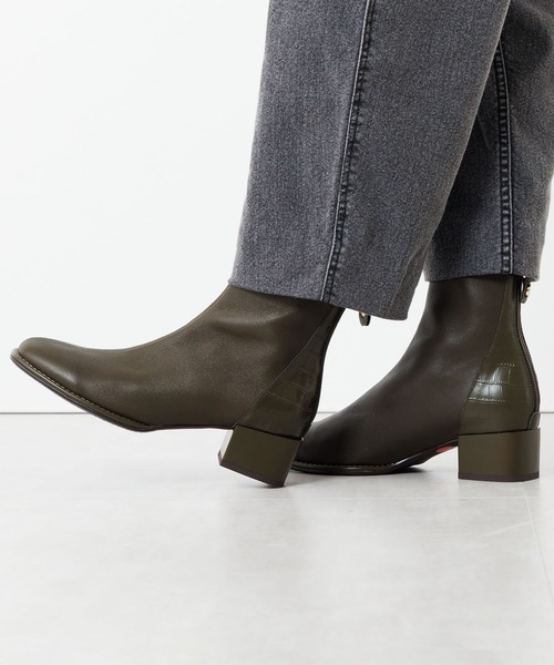 HIMIKO（ヒミコ）の「【HIMIKO】【撥水】型押しコンビストレッチブーツ/651420（ブーツ・レディース・ブラウン/ブラック/アイボリー/カーキ・21.5cm/23.0cm/25.5cm/26.0cm/22.0cm/22.5cm/23.5cm/24.0cm/24.5cm/25.0cm/26.5cm）」の13枚目の写真