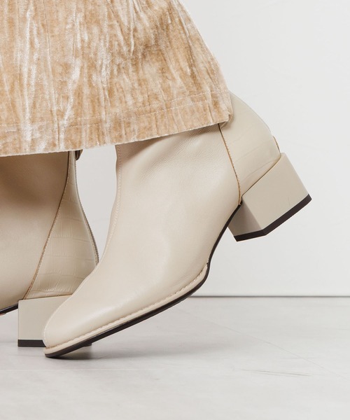 HIMIKO（ヒミコ）の「【HIMIKO】【撥水】型押しコンビストレッチブーツ/651420（ブーツ・レディース・ブラウン/ブラック/アイボリー/カーキ・21.5cm/23.0cm/25.5cm/26.0cm/22.0cm/22.5cm/23.5cm/24.0cm/24.5cm/25.0cm/26.5cm）」の19枚目の写真