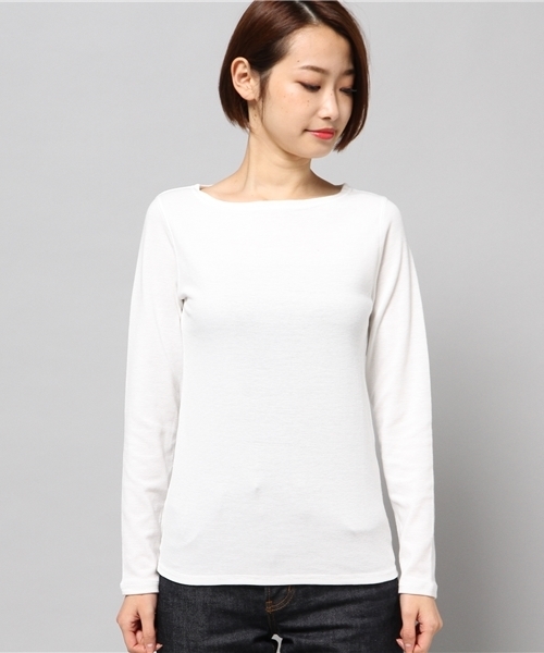 AZUL by moussy（アズールバイマウジー）の「タックフライス ボートN長袖PO（Tシャツ/カットソー・レディース・ブラック/オフホワイト・MEDIUM/SMALL/LARGE）」の3枚目の写真