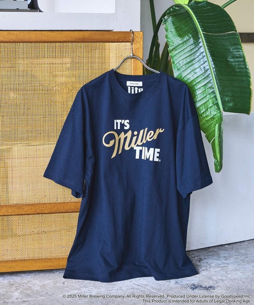 niko and...(ニコアンド)の「【COOR LIGHTS / MILLER LITE】コラボプリントTシャツ(Tシャツ/カットソー・メンズ・グレー/イエロー/ネイビー/ホワイト・MEDIUM/LARGE)」の3枚目の写真