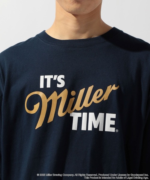 niko and...(ニコアンド)の「【COOR LIGHTS / MILLER LITE】コラボプリントTシャツ(Tシャツ/カットソー・メンズ・グレー/イエロー/ネイビー/ホワイト・MEDIUM/LARGE)」の6枚目の写真