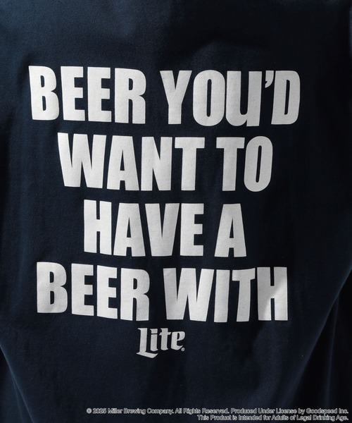 niko and...(ニコアンド)の「【COOR LIGHTS / MILLER LITE】コラボプリントTシャツ(Tシャツ/カットソー・メンズ・グレー/イエロー/ネイビー/ホワイト・MEDIUM/LARGE)」の10枚目の写真