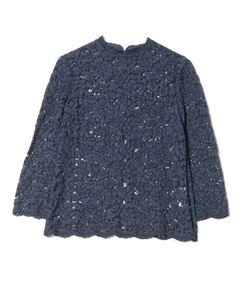 【美品】あじさいモチーフ使いニットボレロ あじさいモチーフ使いニットボレロ（カーディガン/ボレロ