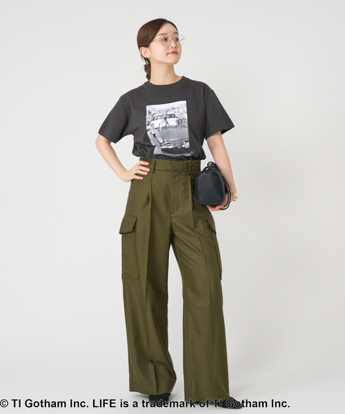 IENA（イエナ）の「LIFE PICTURE COLLECTION　PHOTO Tシャツ（Tシャツ/カットソー・レディース・チャコールグレー/ホワイト・FREE）」の3枚目の写真