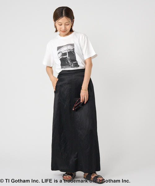 IENA（イエナ）の「LIFE PICTURE COLLECTION　PHOTO Tシャツ（Tシャツ/カットソー・レディース・チャコールグレー/ホワイト・FREE）」の4枚目の写真