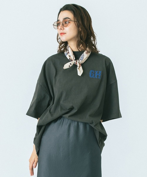 ROSE BUD(ローズバッド)の「(GENE HEAVENS)EMBROIDERY BIG TEE(Tシャツ/カットソー・レディース・ホワイト/チャコール・ONE SIZE)」の20枚目の写真