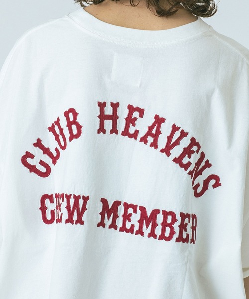 ROSE BUD(ローズバッド)の「(GENE HEAVENS)EMBROIDERY BIG TEE(Tシャツ/カットソー・レディース・ホワイト/チャコール・ONE SIZE)」の5枚目の写真