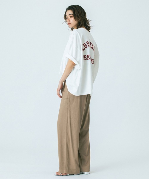 ROSE BUD(ローズバッド)の「(GENE HEAVENS)EMBROIDERY BIG TEE(Tシャツ/カットソー・レディース・ホワイト/チャコール・ONE SIZE)」の22枚目の写真