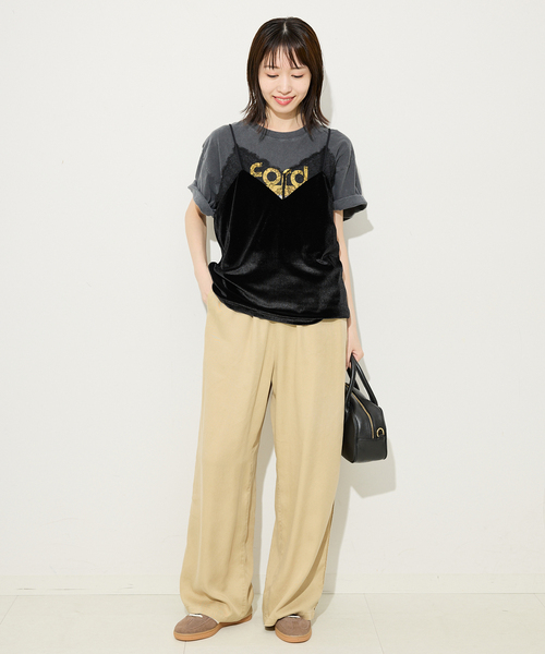 MILLER（ミラー）の「miller/ミラー  SLOBE別注 ベロアレースミャミソール（キャミソール・レディース・スカイブルー/ブラック・FREE）」の18枚目の写真