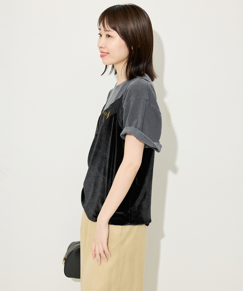 MILLER（ミラー）の「miller/ミラー  SLOBE別注 ベロアレースミャミソール（キャミソール・レディース・スカイブルー/ブラック・FREE）」の22枚目の写真