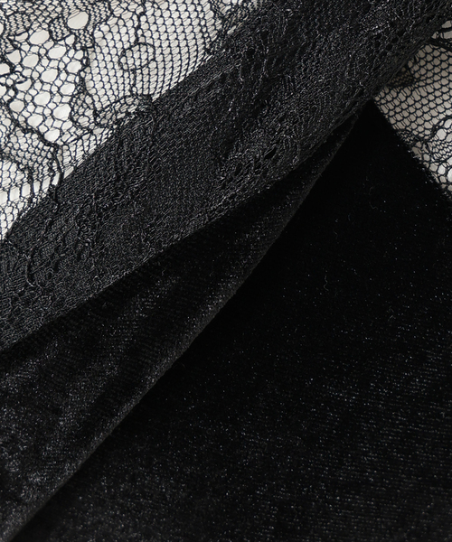 MILLER（ミラー）の「miller/ミラー  SLOBE別注 ベロアレースミャミソール（キャミソール・レディース・スカイブルー/ブラック・FREE）」の12枚目の写真