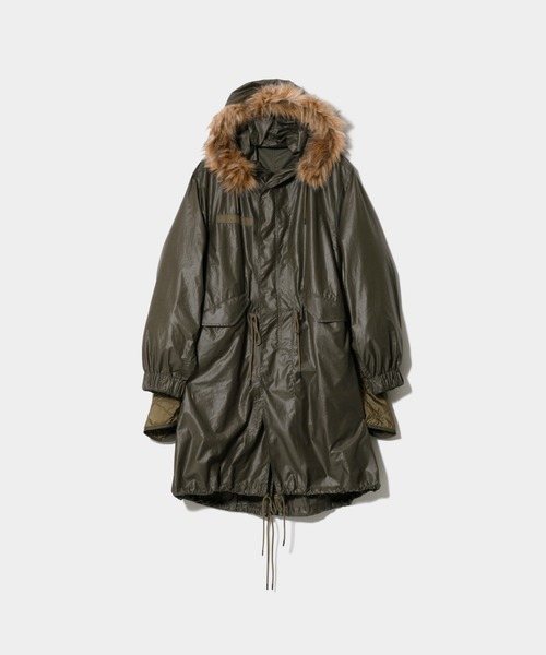 beautiful people（ビューティフルピープル）の「multilayering highc-ount chintz modscoat（モッズコート・レディース・オリーブ/ネイビー・38/40）」の6枚目の写真