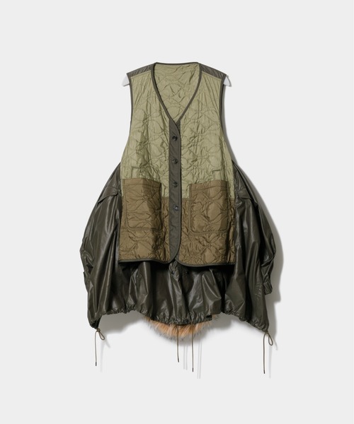 beautiful people（ビューティフルピープル）の「multilayering highc-ount chintz modscoat（モッズコート・レディース・オリーブ/ネイビー・38/40）」の7枚目の写真