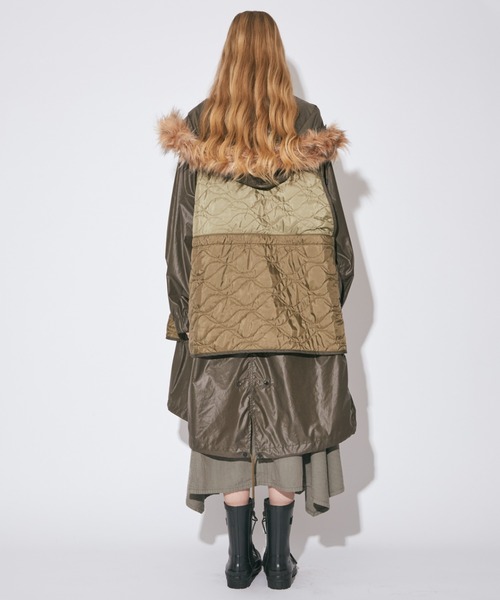 beautiful people（ビューティフルピープル）の「multilayering highc-ount chintz modscoat（モッズコート・レディース・オリーブ/ネイビー・38/40）」の11枚目の写真