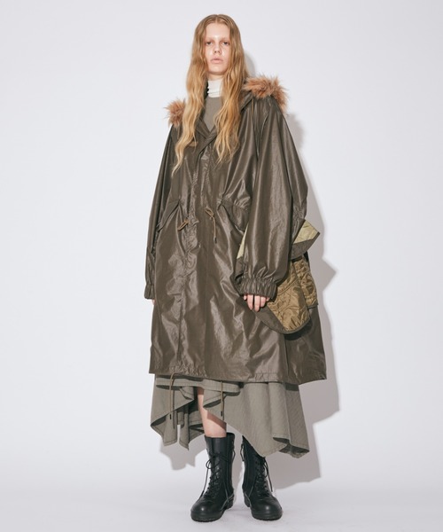 beautiful people（ビューティフルピープル）の「multilayering highc-ount chintz modscoat（モッズコート・レディース・オリーブ/ネイビー・38/40）」の12枚目の写真