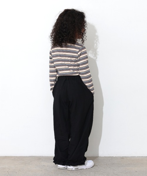 Ocean&Ground（オーシャン&グラウンド）の「Jr.ﾀｰﾄﾙﾈｯｸﾎﾞｰﾀﾞｰﾘﾌﾞTｼｬﾂ（ニット/セーター・キッズ・グレー/マルチ/グリーン/ブラウン・160/150）」の6枚目の写真