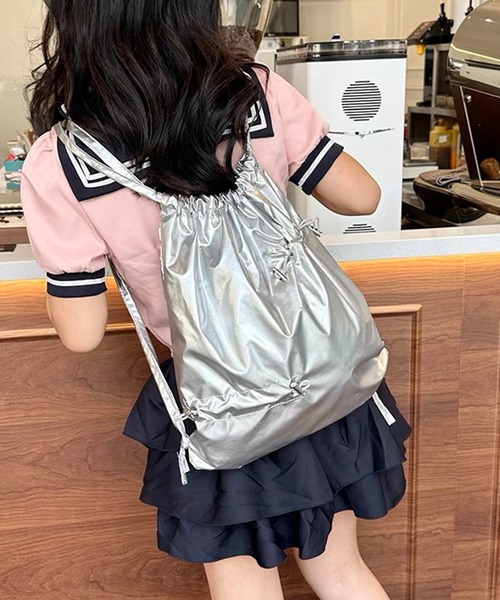 セール】巾着プリーツバックパック ナップサック（バックパック