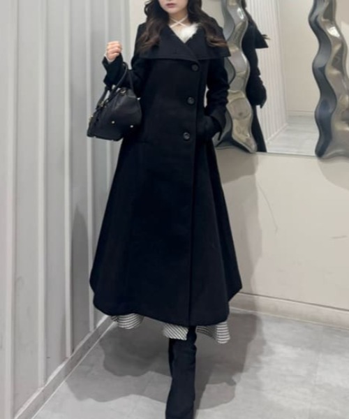 25オーバーネックシンデレララインコート 秋服 冬服（ステンカラー