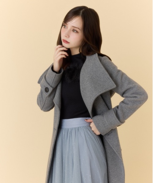 25オーバーネックシンデレララインコート 秋服 冬服（ステンカラー