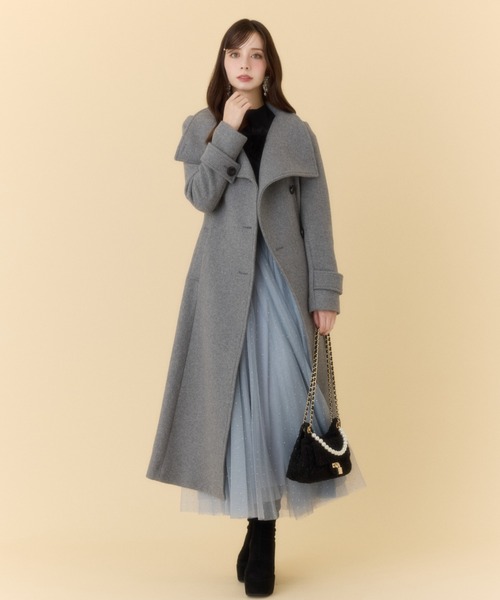 25オーバーネックシンデレララインコート 秋服 冬服（ステンカラー
