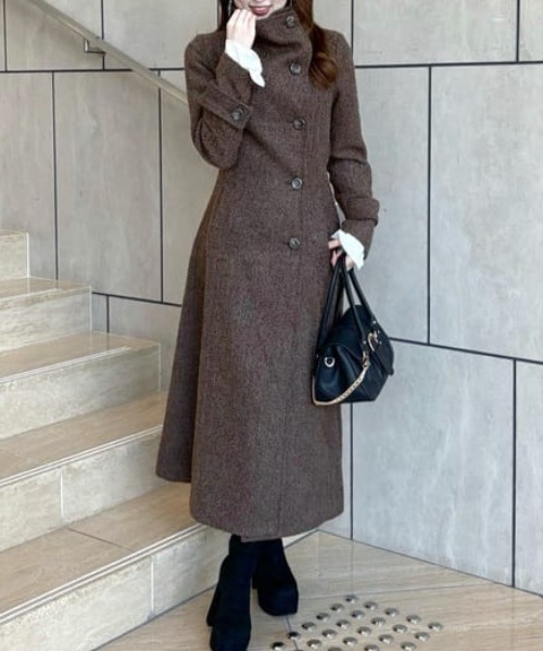 25オーバーネックシンデレララインコート 秋服 冬服（ステンカラー