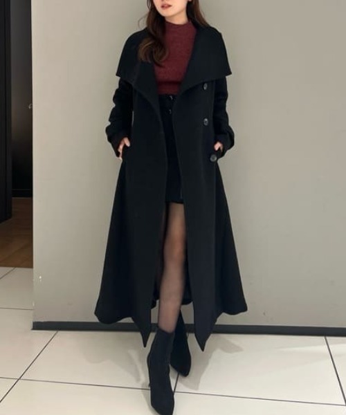 rienda オーバーネックシンデレララインコート rienda | 25オーバーネックシンデレララインコート (コート ) |SHEL