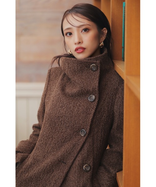 25オーバーネックシンデレララインコート 秋服 冬服（ステンカラー