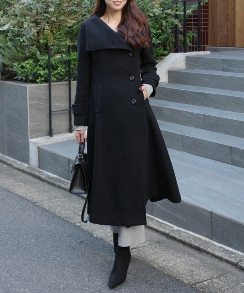 25オーバーネックシンデレララインコート 秋服 冬服（ステンカラー