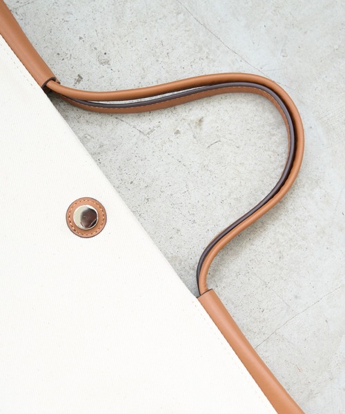 Rouge vif（ルージュヴィフ）の「【SOMEWHERE STUDIO/サムウェア ステュディオ】COTTAGE-TOTE トートバッグ（トートバッグ・レディース・ブラック/キャメル・フリー）」の10枚目の写真