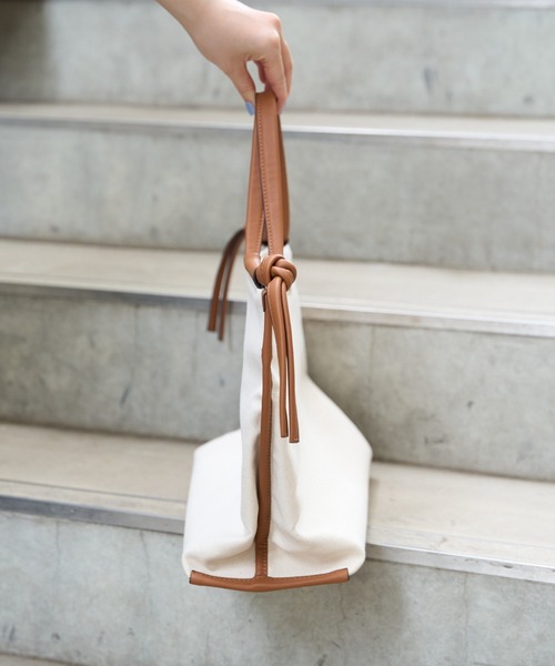 Rouge vif（ルージュヴィフ）の「【SOMEWHERE STUDIO/サムウェア ステュディオ】COTTAGE-TOTE トートバッグ（トートバッグ・レディース・ブラック/キャメル・フリー）」の14枚目の写真