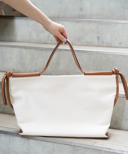 Rouge vif（ルージュヴィフ）の「【SOMEWHERE STUDIO/サムウェア ステュディオ】COTTAGE-TOTE トートバッグ（トートバッグ・レディース・ブラック/キャメル・フリー）」の15枚目の写真