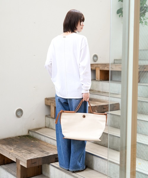 Rouge vif（ルージュヴィフ）の「【SOMEWHERE STUDIO/サムウェア ステュディオ】COTTAGE-TOTE トートバッグ（トートバッグ・レディース・ブラック/キャメル・フリー）」の7枚目の写真