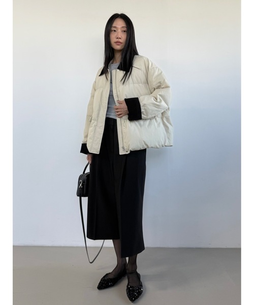 Didot.showroom（ディドット ショールーム）の「【DIDOT.】ツータックワイドミディスラックス（スラックス・レディース・ブラック/ネイビー/チャコール・M/S）」の5枚目の写真